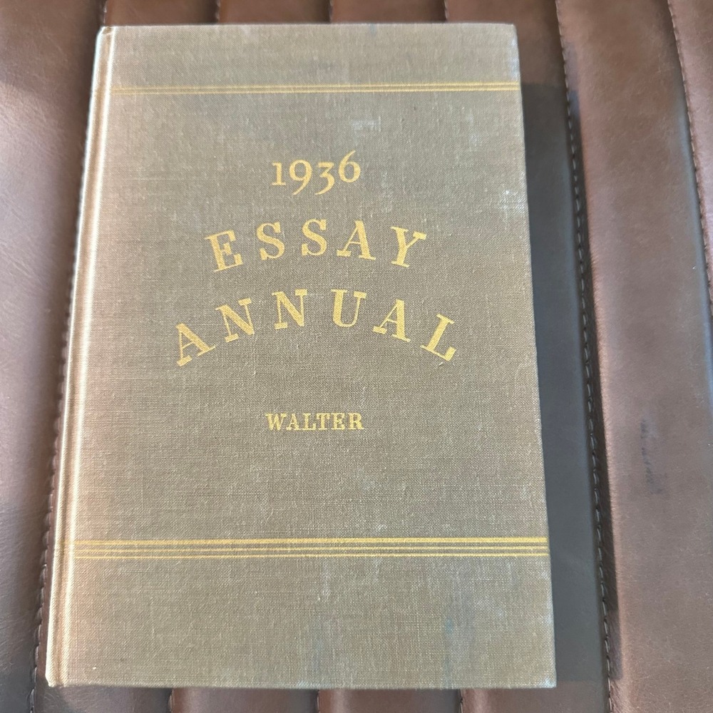 1936 Essay Annual Erich A Walter Scott Foresman Hardcover Vintage Book Anthology